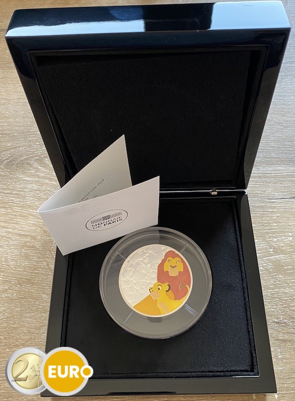 50 euro France 2024 - 30 years Lion King BE Proof 5oz silver coloured