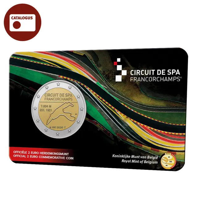 2 Euro Belgien 2025 - Spa-Francorchamps Stgl. Coincard NL