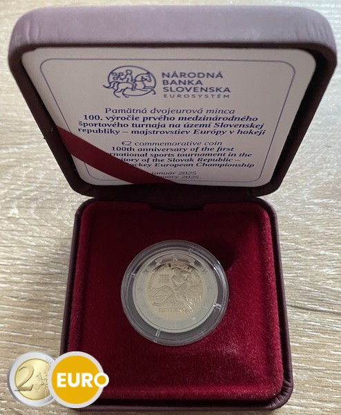 2 euros Slovaquie 2025 - Hockey sur glace BE Proof