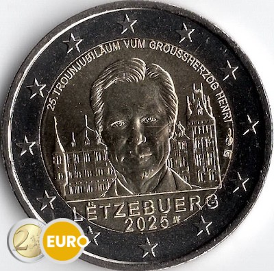 2 Euro Luxemburg 2025 - 25 Jahre der Thronbesteigung Henri UNZ