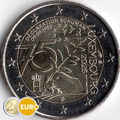 2 Euro Luxemburg 2025 - 75 Jahre Schuman-Erklärung UNZ