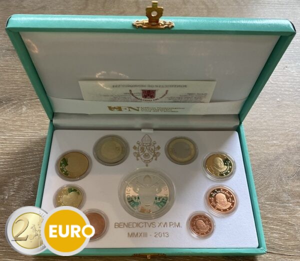 Serie de euro BE Proof Vaticano 2013 + 20 euros plata Verdi