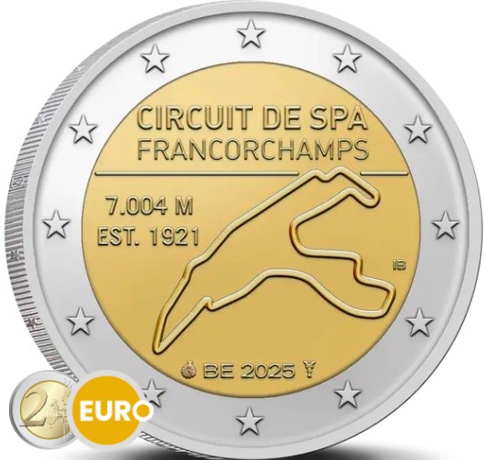 2 euros Bélgica 2025 - Spa-Francorchamps UNC