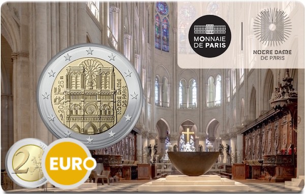 2 Euro Frankreich 2025 - Notre Dame von Paris Stgl. Coincard