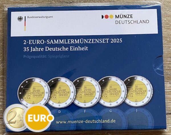 2 euro Duitsland 2025 - ADFGJ Duitse Eenheid BE Proof