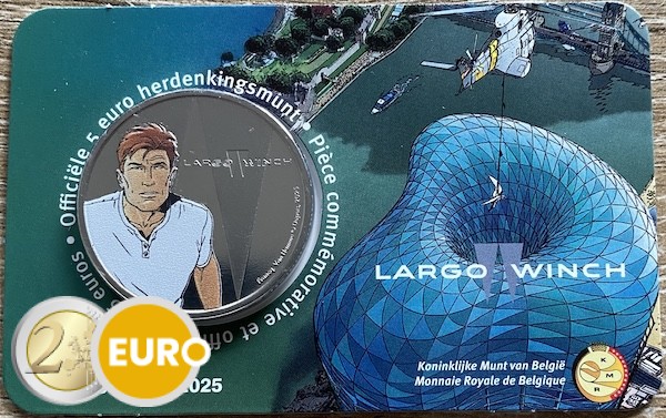 5 Euro Belgien 2025 - Largo Winch Stgl. Coincard Farbig