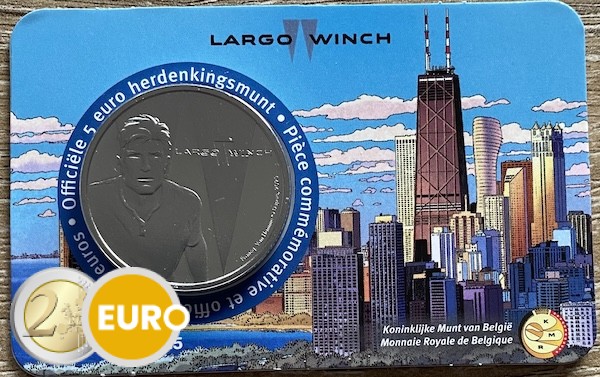5 Euro Belgien 2025 - Largo Winch Stgl. Coincard Relief