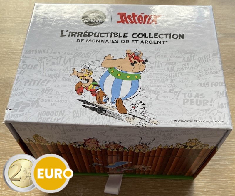 9 x 10 Euro + 2 x 50 Euro Frankreich 2022 - Asterix UNC Silber - Band 1 + Sammelbox