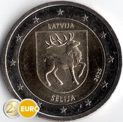 2 Euro Lettland 2025 - Wappen von Sēlija UNZ