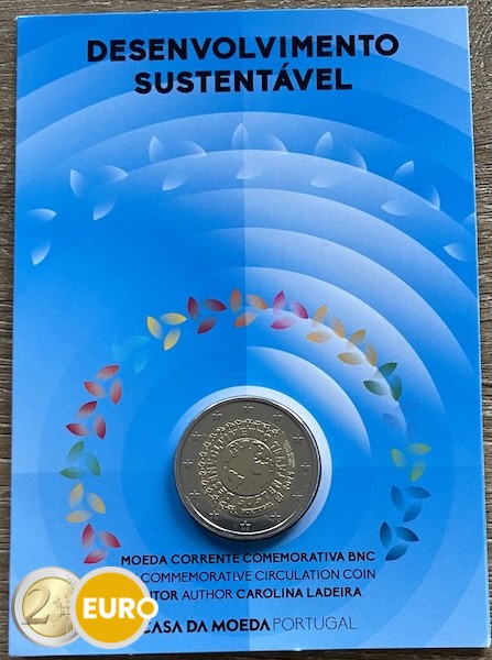2 euro Portugal 2025 - Sustainable development BU FDC Coincard