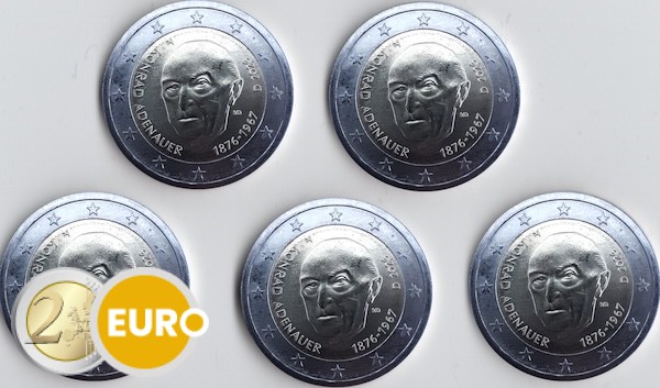 2 Euro Deutschland 2026 - ADFGJ Konrad Adenauer UNZ
