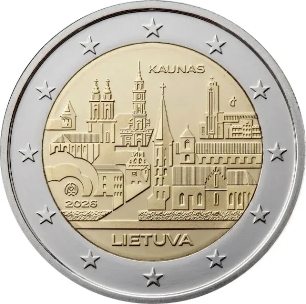 2 Euro Litauen 2026 - Stadt Kaunas UNZ