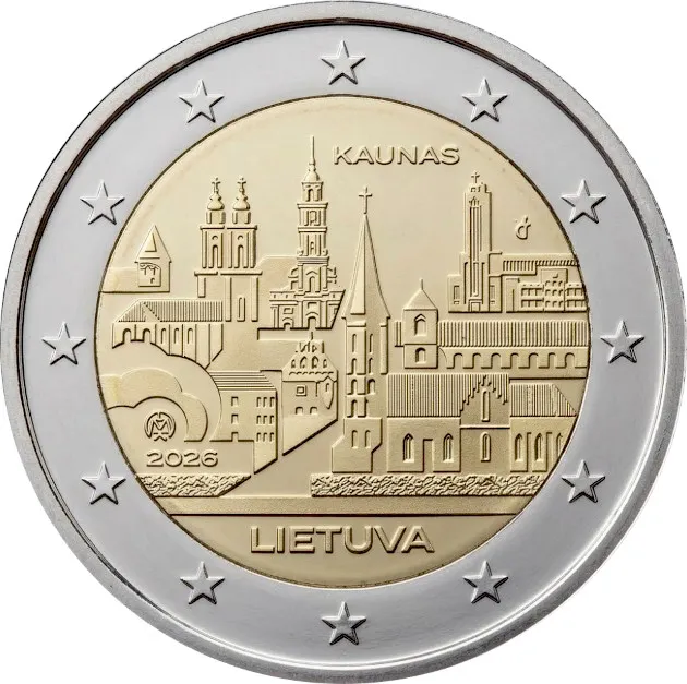 2 Euro Litauen 2026 - Stadt Kaunas UNZ