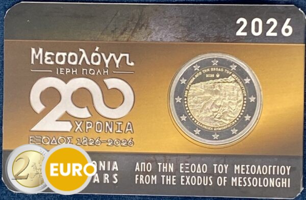 2 Euro Griechenland 2026 - Ausbruch von Messolonghi Stgl. Coincard