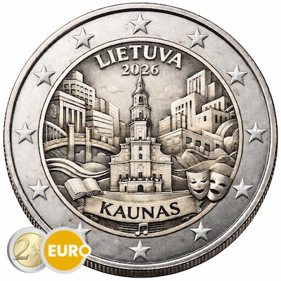 2 Euro Litauen 2026 - Stadt Kaunas UNZ