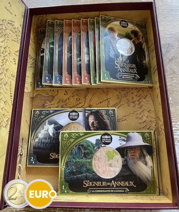 9 x 10 euro + 2 x 50 Euro Frankrijk 2026 - The Lord of the Rings UNC in blister - deel 1 + verzamelbox