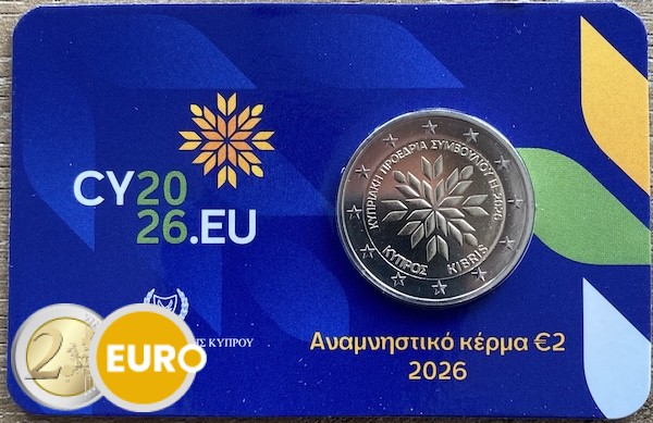 2 Euro Zypern 2026 - EU-Ratspräsidentschaft Stgl. Coincard