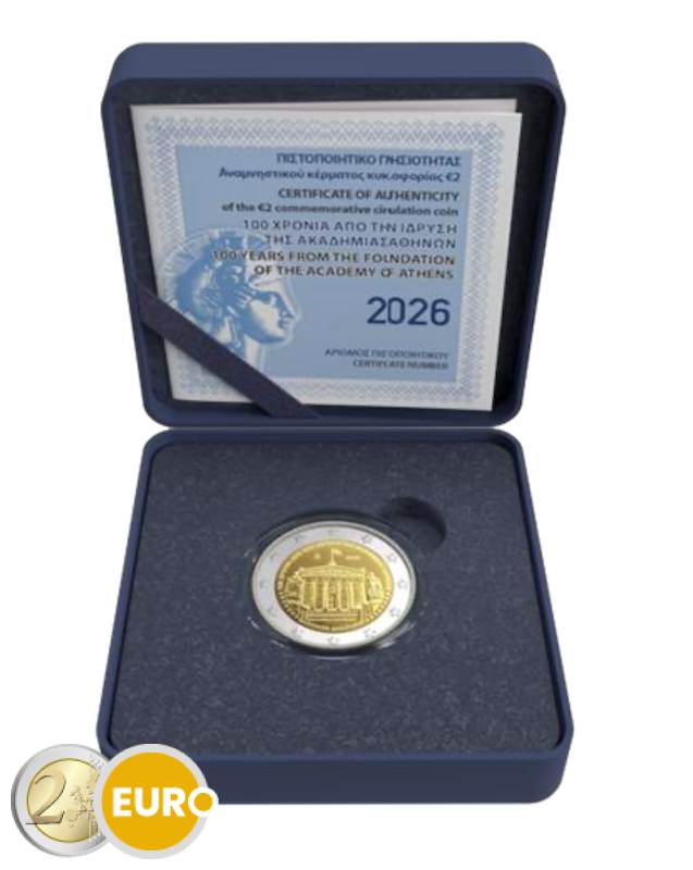 2 Euro Griechenland 2026 - Akademie von Athen PP