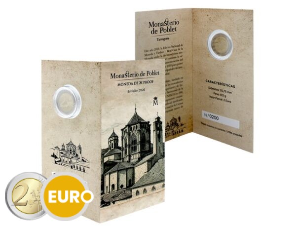 2 Euro Spanien 2026 - Kloster Poblet PP
