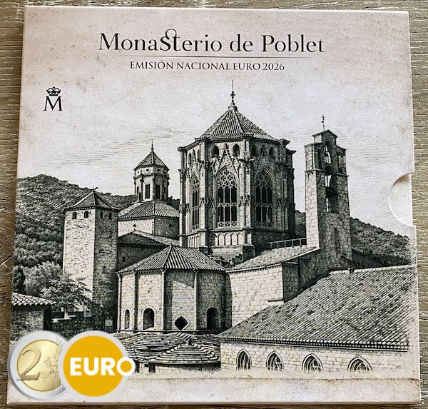 KMS Spanien 2026 Stgl. + 2 x 2 Euro - Poblet