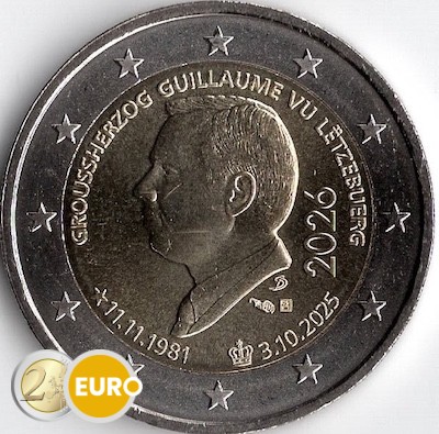 2 Euro Luxemburg 2026 - Thronbesteigung Guillaume UNZ