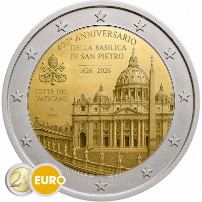 2 Euro Vatikan 2026 - Petersdom Stgl.