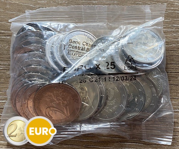 Rolle Beutel 2 Euro Irland 2026 - EU-Ratspräsidentschaft